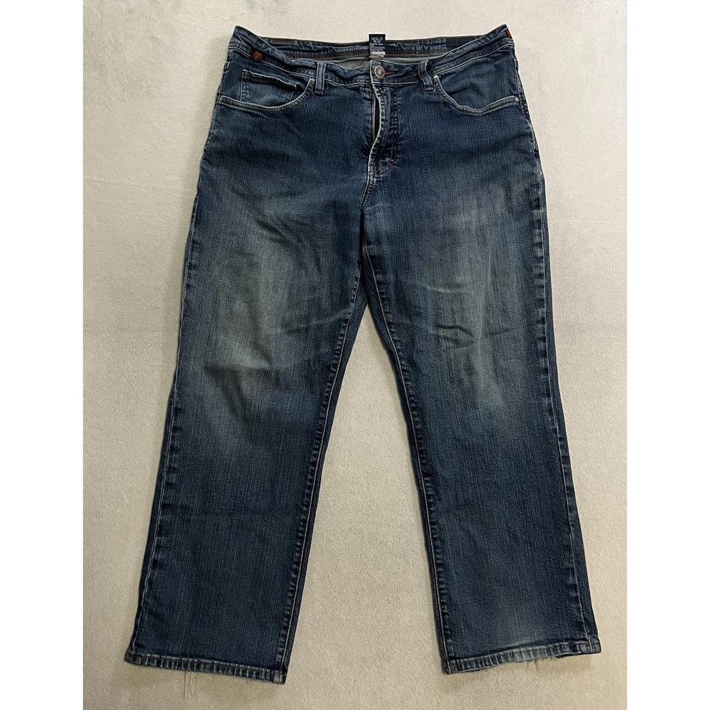 WORN Jeans Men's Size 38x30 Straight Leg Blue Age Denim Stretch Medium Wash